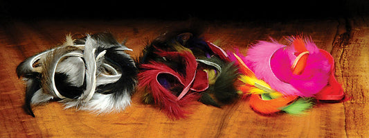 Hareline Strip Combo Natural Colors with Black #1