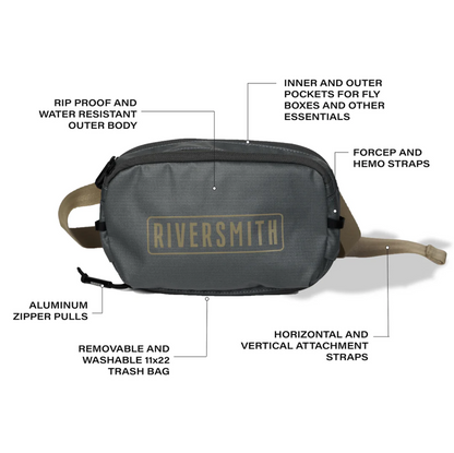 Riversmith Convoy PackOut Bag Waist Pack - Gray Cadmium