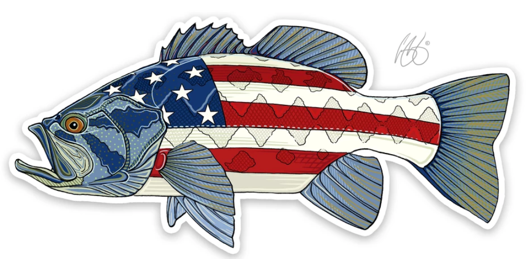 Casey Underwood USA Bass Decal Sticker