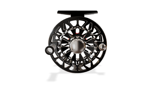 Abel SDF Fly Reel Ported - Basic Black - Grateful Dead Bolt 5/6 WT with Ebony Handle