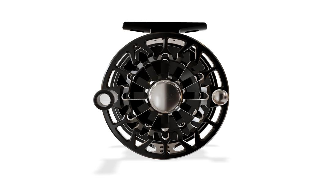 Abel SDF Fly Reel Solid - Black - Black Knob - 4/5 WT w/ Ebony Handle