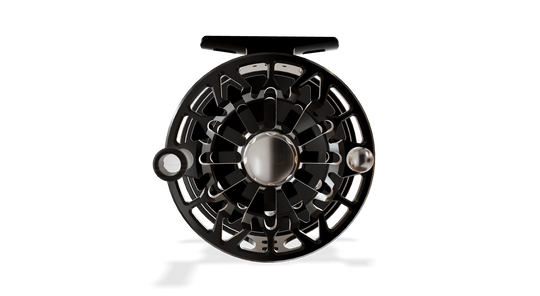 Abel SDF Fly Reel Solid - Black - Black Knob - 4/5 WT w/ Ebony Handle