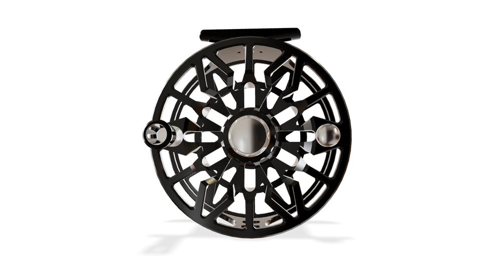 Abel SDS 11/12 Fly Reel - Ported, Black/Black