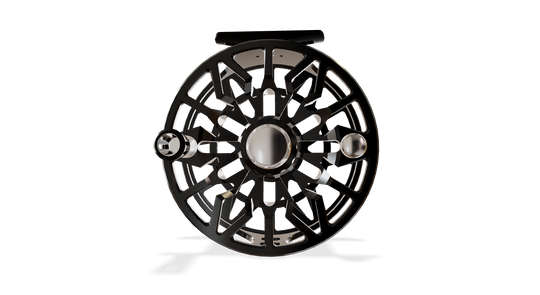 Abel SDS 11/12 Fly Reel - Ported, Black/Black