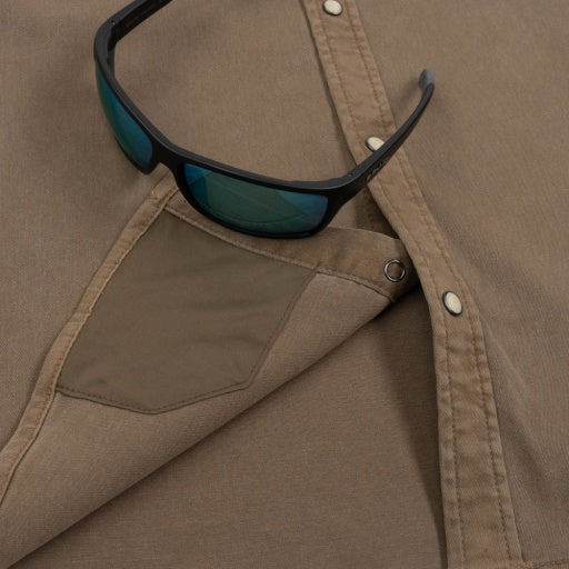 Poncho Outdoors The Cotulla Men's Long Sleeve Shirt - Brown