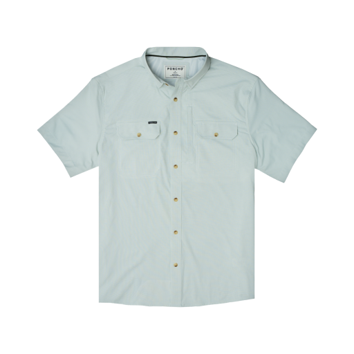 Poncho Outdoors The Carolina Rig Men's Short Sleeve Shirt - Turf Green Microcheck