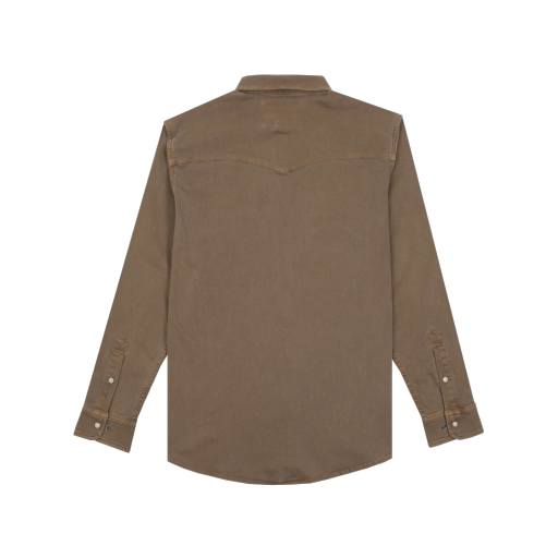 Poncho Outdoors The Cotulla Men's Long Sleeve Shirt - Brown