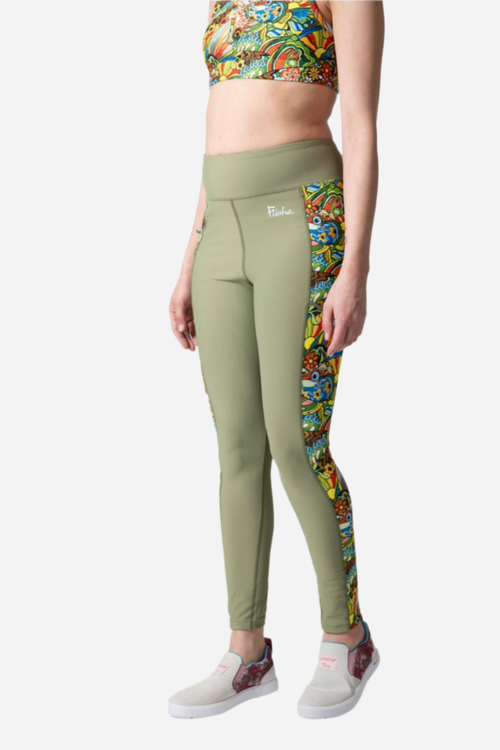 Sitka Green Boho Bass Pocket Leggings