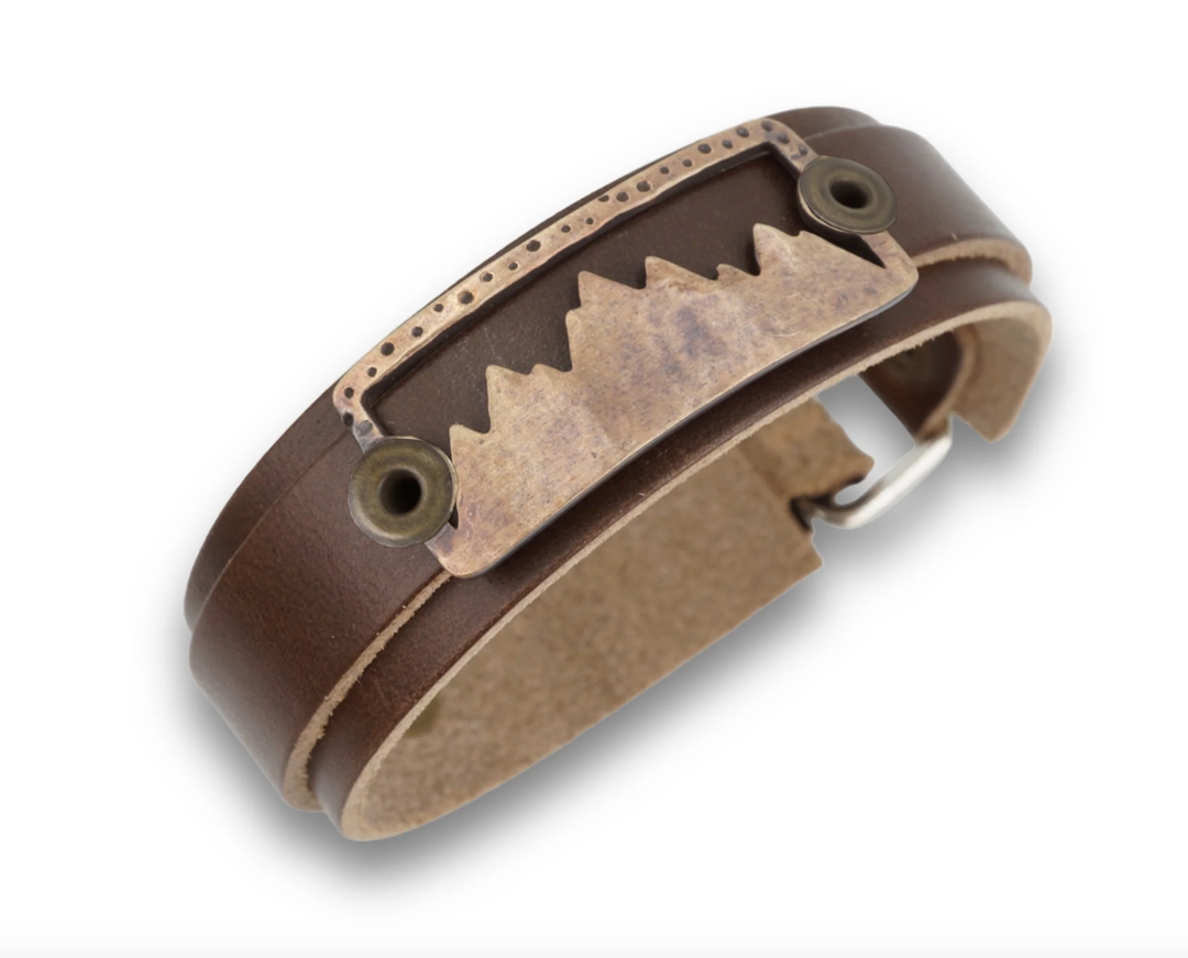 Sight Line Provisions - Bronze - Textured Tectonic Rush Bracelet