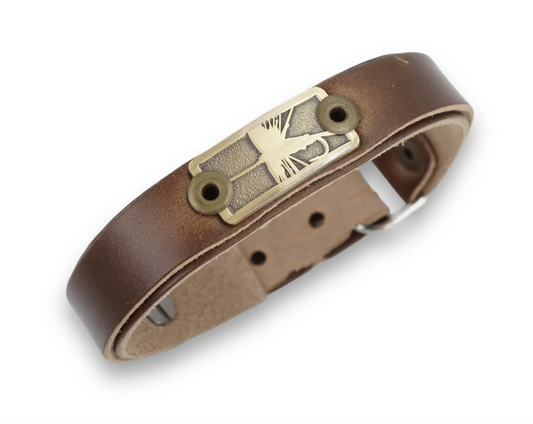 Sight Line Provisions - Bronze - Textured Dry Fly - Skinny Bracelet