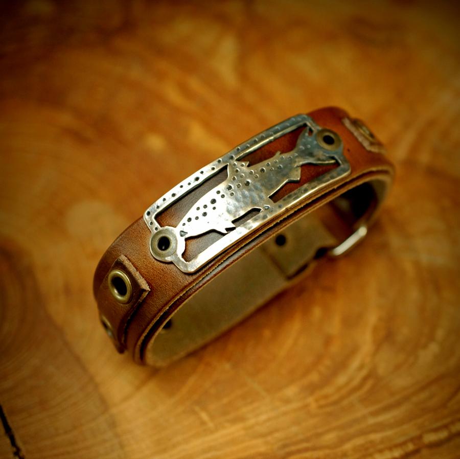 Sight Line Lost Cast Trout 2.0 Stargazer Bronze Horween Brown Bracelet