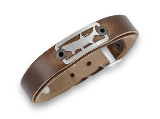 Sight Line Provisions Tarpon Skinny Brown Bracelet