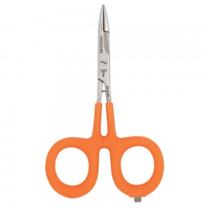 Dr. Slick Crossfire Scissor Clamp 6" Orange Textured Rubber Loops Straight