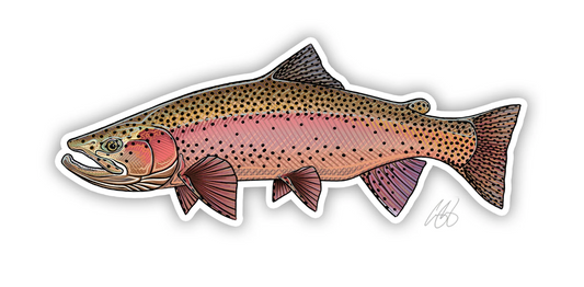 Casey Underwood Spring Rainbow Trout Decal Sticker