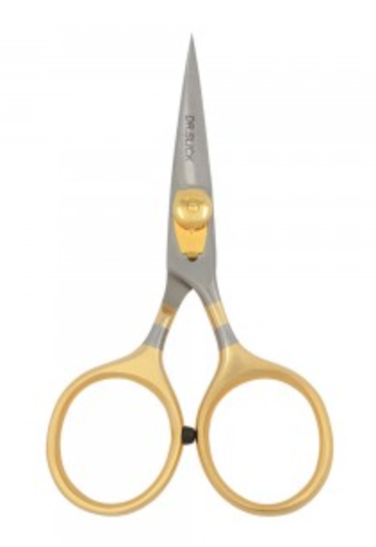 Dr Slick 4 1/2" Gold Loops Razor Hair Straight Scissor