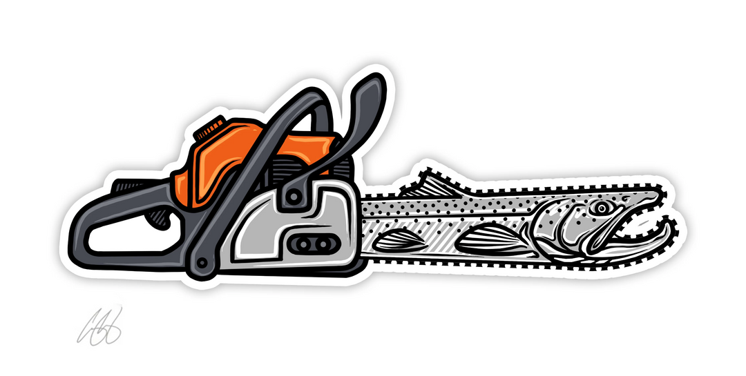 Casey Underwood Steelhead Saw Decal Sticker