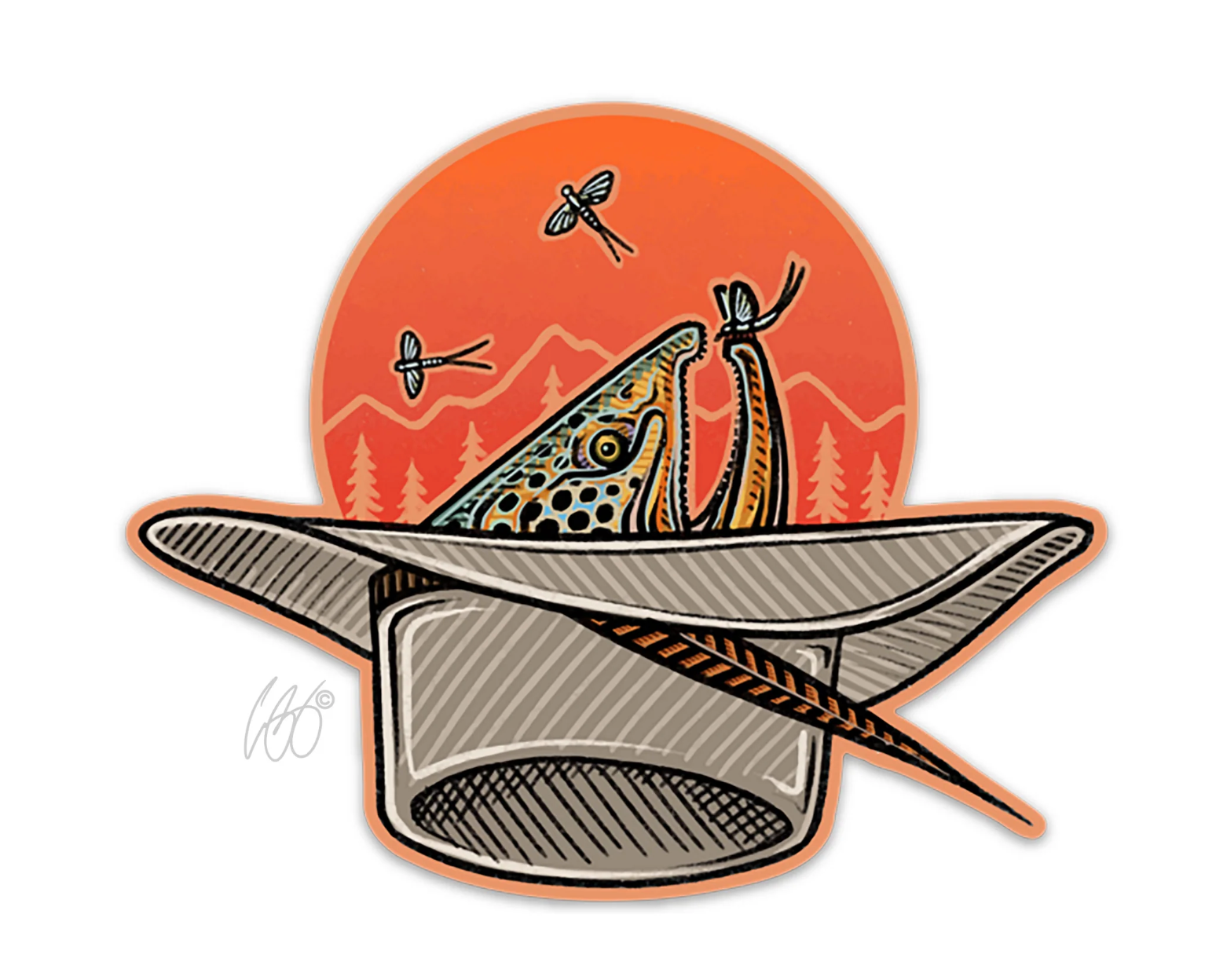 Casey Underwood Stetson Sipper Decal Sticker – Ed's Fly Shop