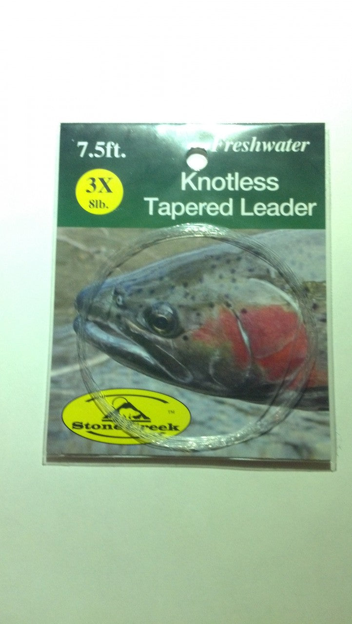 Stone Creek Knotless Tapered Leader 7.5ft - Fly Fishing