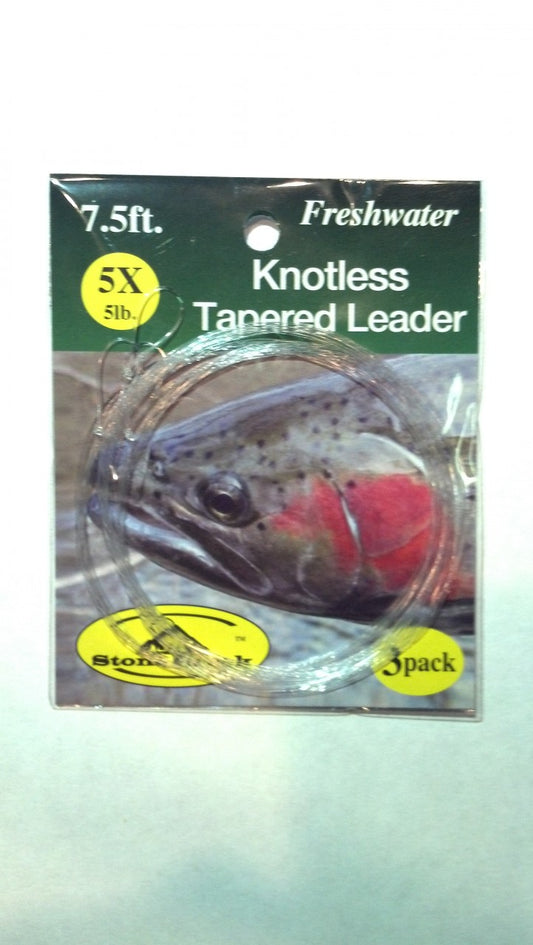 Stone Creek Knotless Tapered Leader 7.5ft 3pk - Fly Fishing