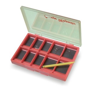 Stonfo Small Orange Magnetic Hook Box with 10 Compartments - Umpqua Tiemco