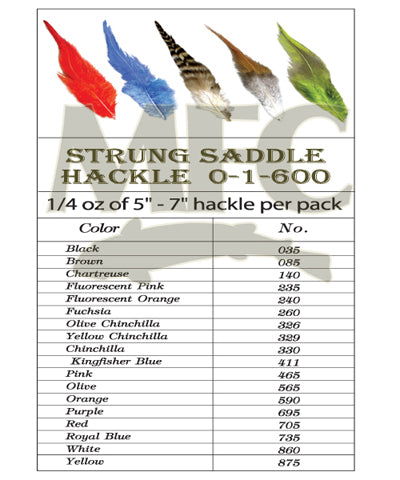 Montana Fly Company Strung Saddle Hackle