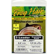 Frog Hair Supple Butt Supple Tip Leader 9'.5" 3-pack - Fly Fishing