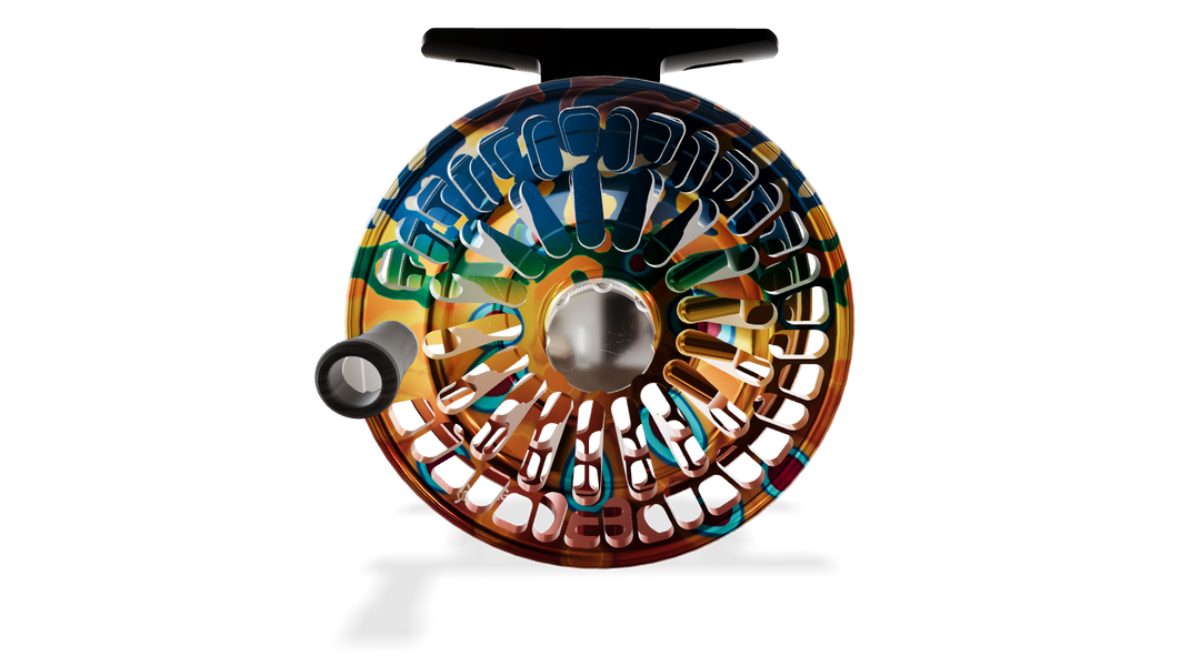Abel TR Fly Reel Ported - DeYoung Brook Flank - 4/5 WT with Ebony Handle