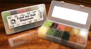 Trout Ice Dub Dispenser - 12 Popular Colors - by Hareline Dubbin