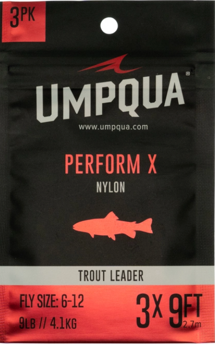 Umpqua Perform X Trout Leader 9ft 3pk