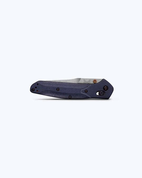 Benchmade 940-04 Osborne denim micarta, closed side profile