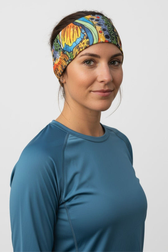 Unbound Brown Jersey Headband