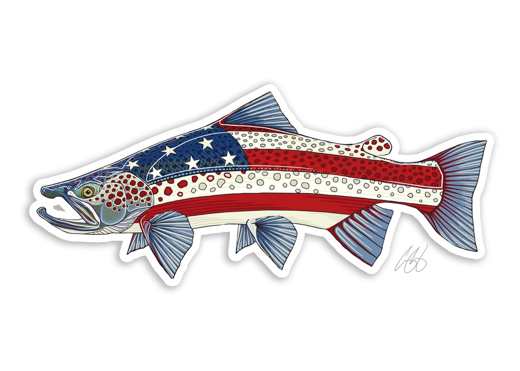 Casey Underwood USA Brown Trout Decal Sticker