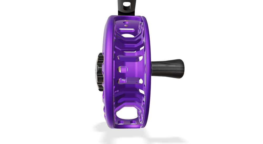 Abel Vaya Fly Reel - Satin Purple - Black Knob - 5/6 WT with Ebony Handle