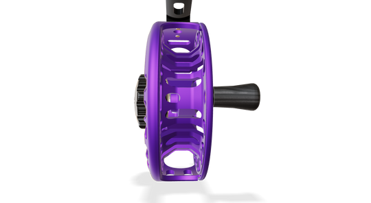 Abel Vaya Fly Reel - Satin Purple - Black Knob - 5/6 WT with Ebony Handle