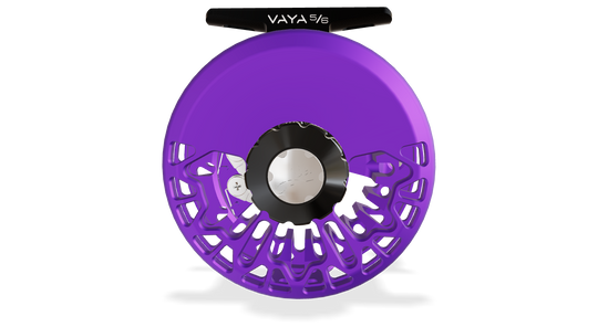 Abel Vaya Fly Reel - Satin Purple - Black Knob - 5/6 WT with Ebony Handle