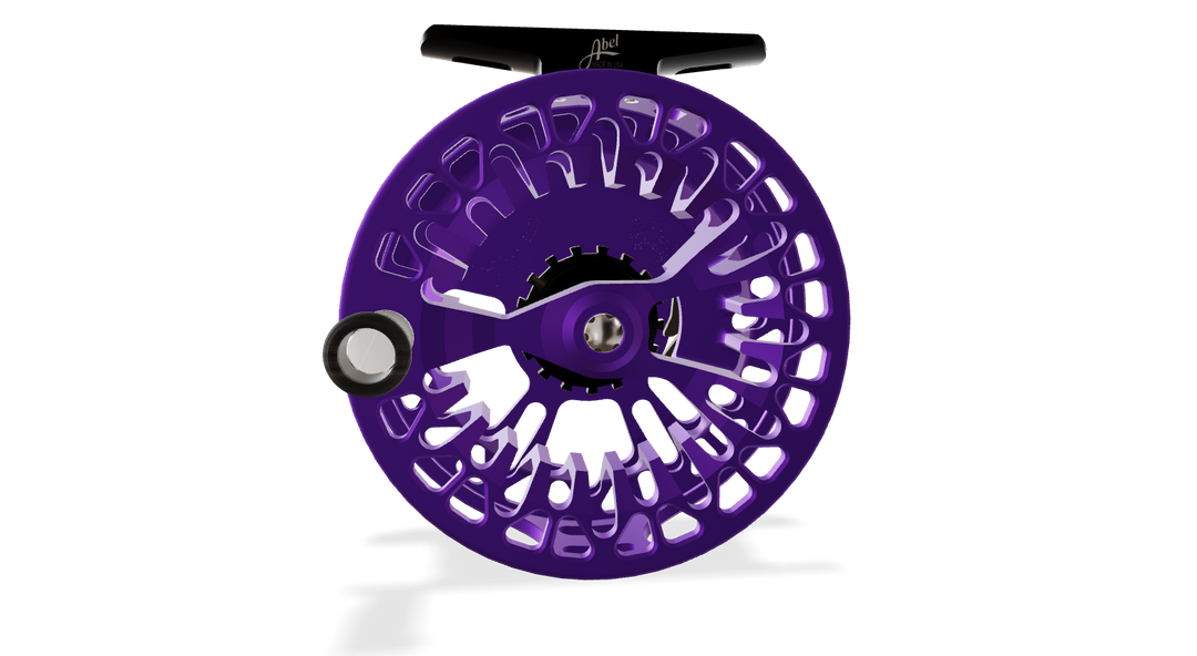 Abel Vaya Fly Reel - Satin Purple - Black Knob - 5/6 WT with Ebony Handle