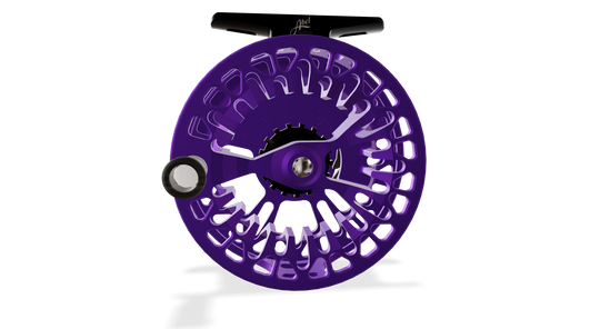 Abel Vaya Fly Reel - Satin Purple - Black Knob - 5/6 WT with Ebony Handle