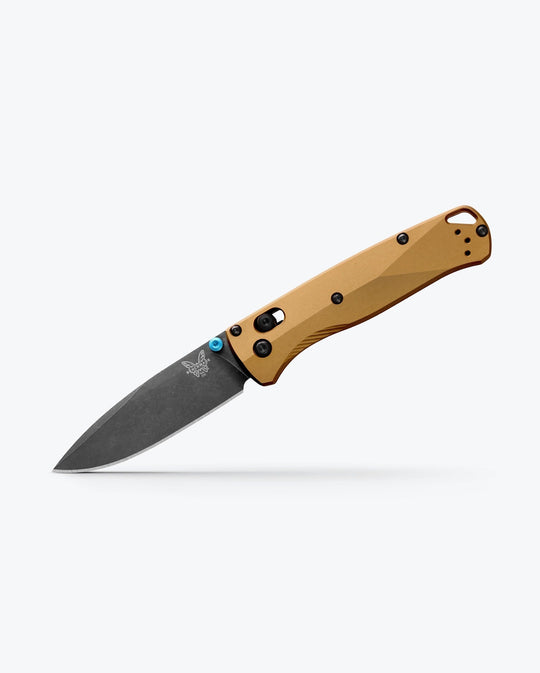 Benchmade Bugout 535BK-07 Burnt Brass aluminum, open