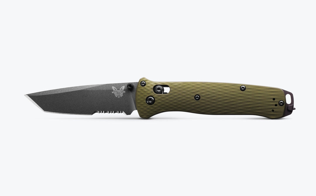 Benchmade Bailout 537SGY-1 Woodland Green serrated, view 2