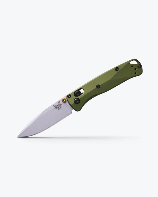 Benchmade 533SL-10 Mini Bugout Woodland Green, angled view