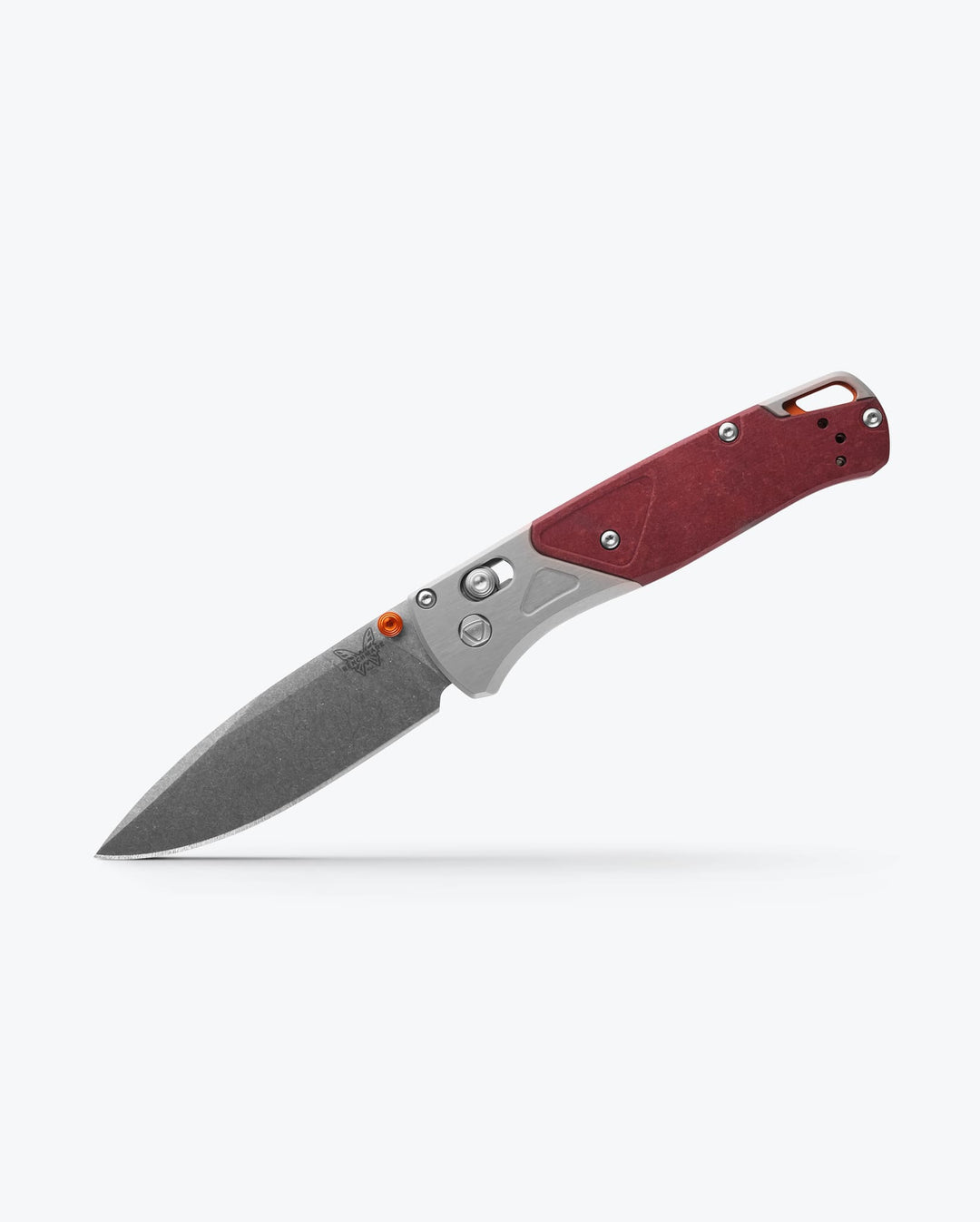 Benchmade Bugout 535-09 gray aluminum and Redstone Richlite handle
