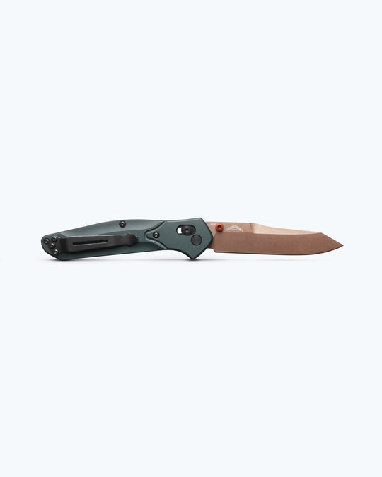 Benchmade 940FE-2601 Osborne Taiga Green, open back view